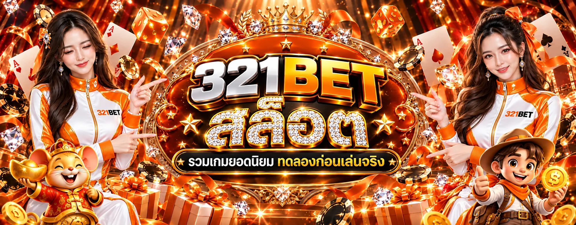 321BET สล็อตออนไลน์พร้อมตัวอย่างเกมและมาสคอต